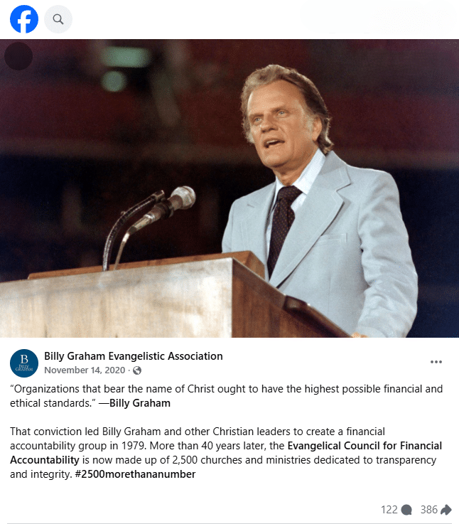 BGEA and Samaritan’s Purse Leave ECFA Over ‘Leadership Integrity’ Policy
