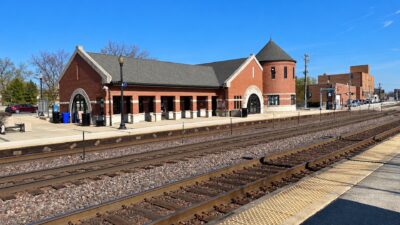 train station in downtown Wheaton